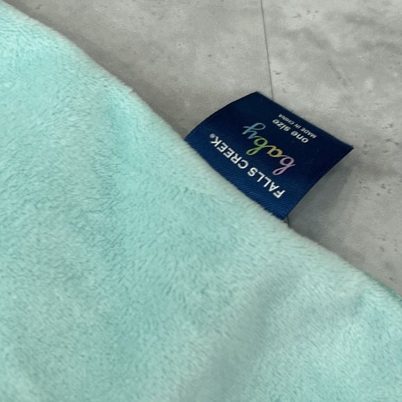 Falls Creek Baby Elephant Lovey Security‎ Stuffed Blue Teal Grey 12 X 12 Plush - Picture 4 of 5